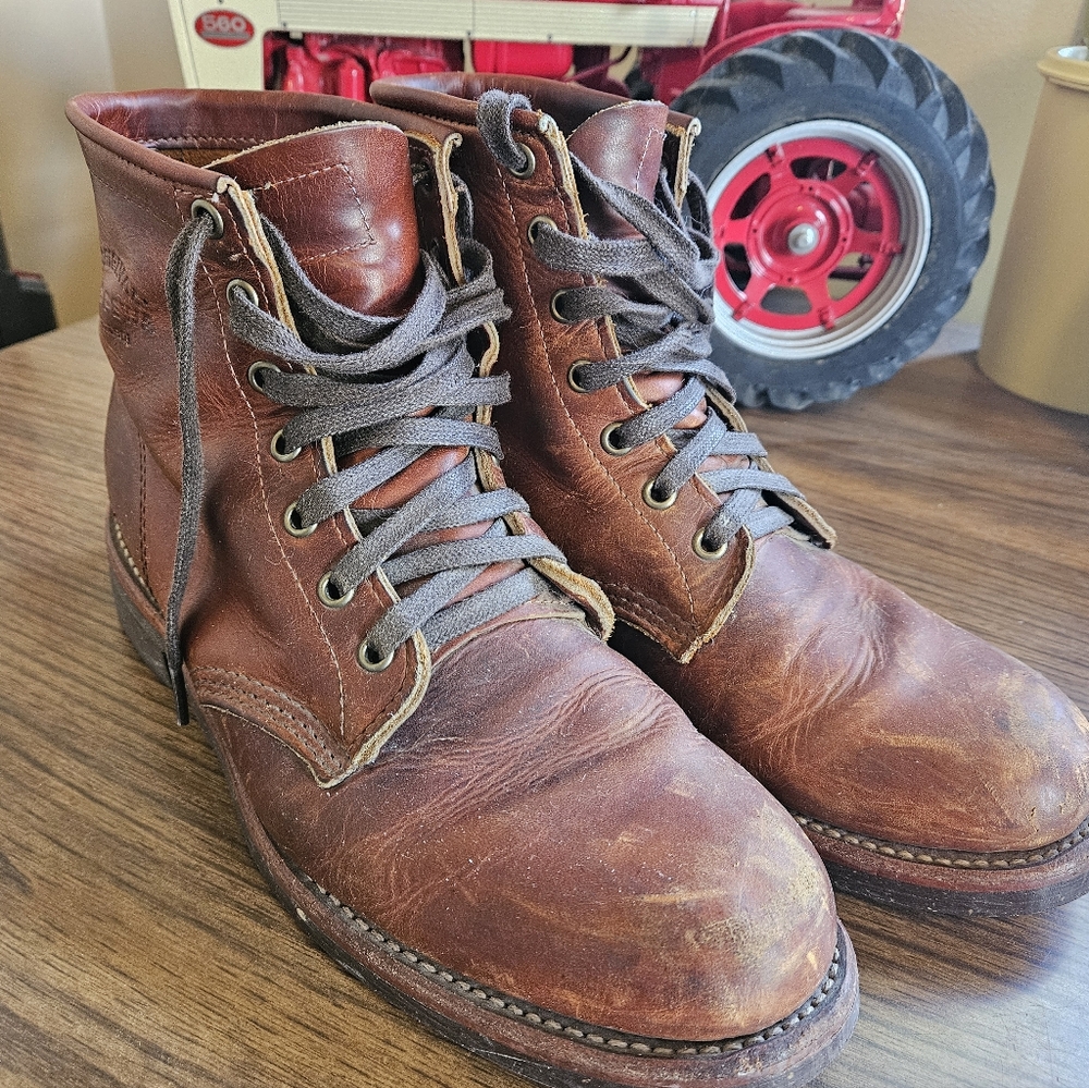 Chippewa Brown Leather Men's Boots